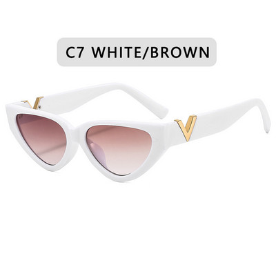 Naiste vanaaegsed kassisilmade päikeseprillid 2023. Mood Luksuslikud V kaubamärgiga päikeseprillid Naiste prillid UV400 gafas de sol mujer