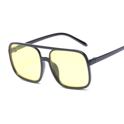 Must ruudukujulised ülisuured päikeseprillid naisele suure raamiga roosad päikeseprillid naiste peegliga Oculos Unisex gradientidega hiphopi varjundid