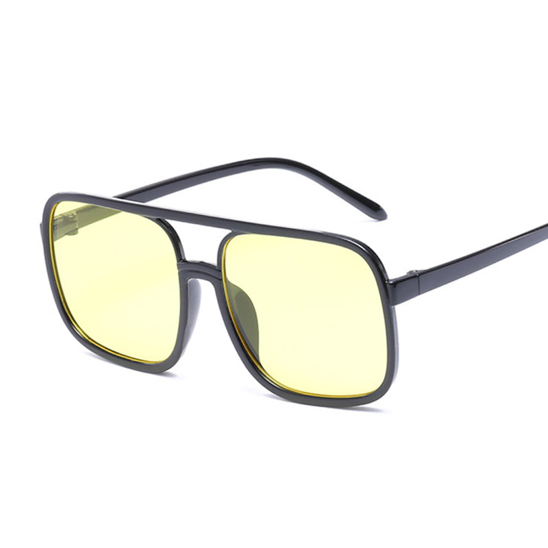 Must ruudukujulised ülisuured päikeseprillid naisele suure raamiga roosad päikeseprillid naiste peegliga Oculos Unisex gradientidega hiphopi varjundid