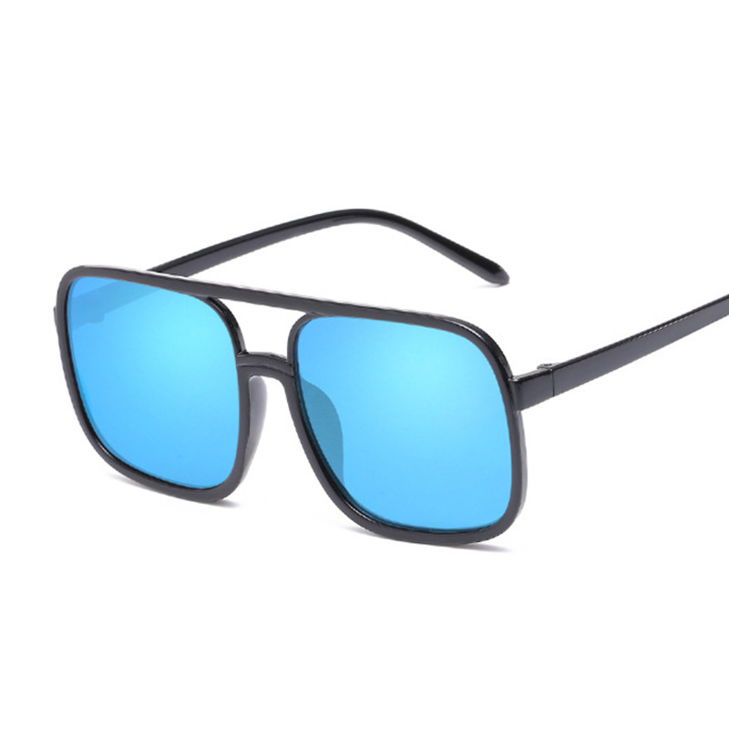 Must ruudukujulised ülisuured päikeseprillid naisele suure raamiga roosad päikeseprillid naiste peegliga Oculos Unisex gradientidega hiphopi varjundid