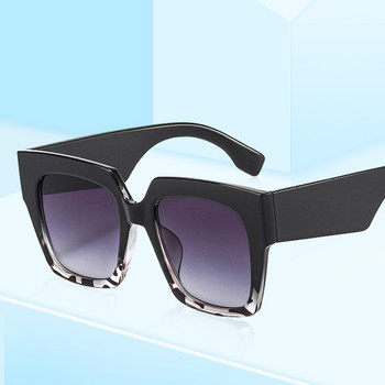 Маркови дизайнерски слънчеви очила Дамски винтидж черни огледални слънчеви очила за модни очила с голяма рамка Градиентни слънчеви очила Женски UV400