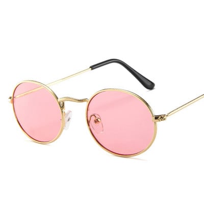 DYTYMJ Ochelari de soare retro din aliaj pentru femei Ochelari de soare rotunzi din metal pentru femei Ochelari de soare ovali de epocă pentru bărbați de designer de lux Gafas De Sol