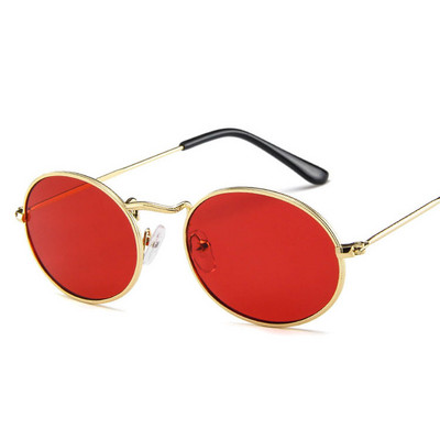 DYTYMJ Ochelari de soare retro din aliaj pentru femei Ochelari de soare rotunzi din metal pentru femei Ochelari de soare ovali de epocă pentru bărbați de designer de lux Gafas De Sol