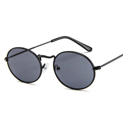DYTYMJ Ochelari de soare retro din aliaj pentru femei Ochelari de soare rotunzi din metal pentru femei Ochelari de soare ovali de epocă pentru bărbați de designer de lux Gafas De Sol
