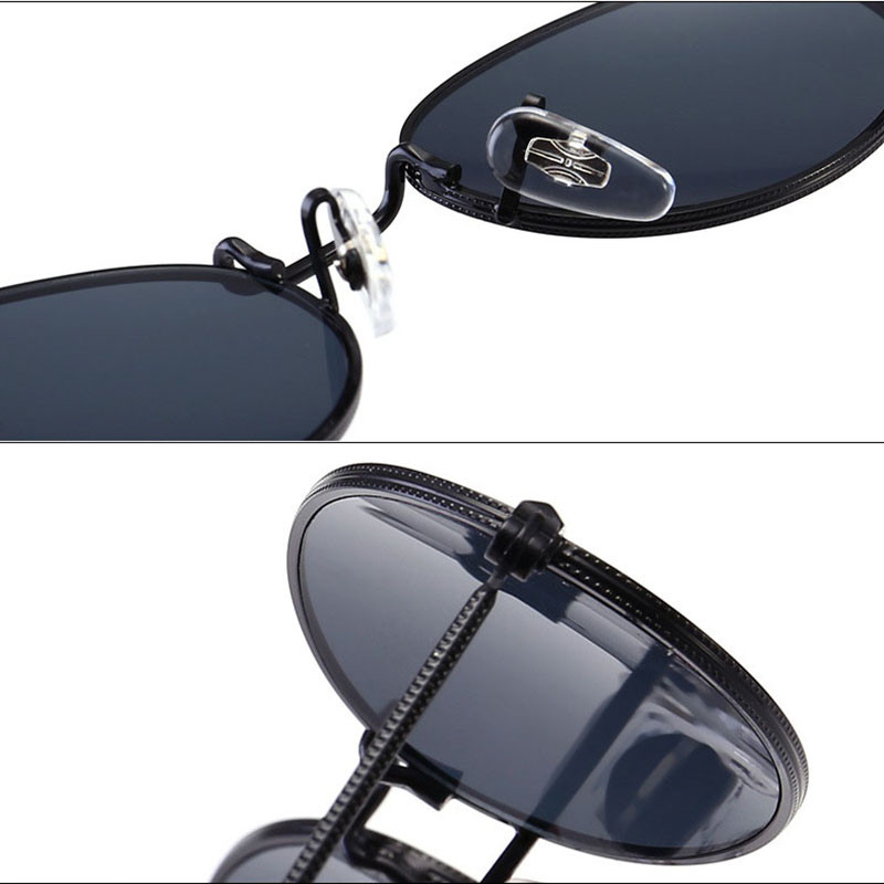 DYTYMJ Ochelari de soare retro din aliaj pentru femei Ochelari de soare rotunzi din metal pentru femei Ochelari de soare ovali de epocă pentru bărbați de designer de lux Gafas De Sol