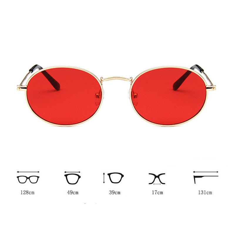 DYTYMJ Ochelari de soare retro din aliaj pentru femei Ochelari de soare rotunzi din metal pentru femei Ochelari de soare ovali de epocă pentru bărbați de designer de lux Gafas De Sol