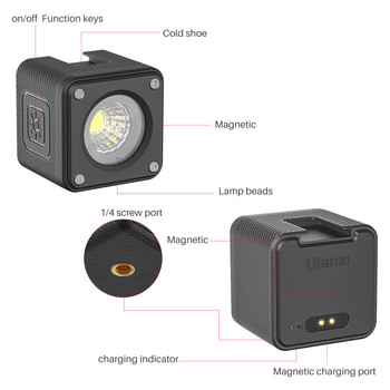 CZ Ulanzi L2 Cute Lite/L1 Pro COB Diving Fill Light 10m IP68 LED Video Light Υποβρύχιο ρυθμιζόμενο για κάμερα GoPro DSLR