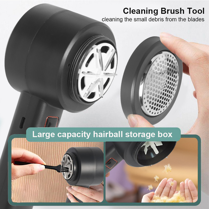 Συσκευή αφαίρεσης χνούδι ηλεκτρικών πέλλετς Επαναφορτιζόμενη για ρούχα κουρευτική μπάλα τρίχας Fuzz ρούχα πουλόβερ Ξυριστική μηχανή καρούλια αφαίρεσης