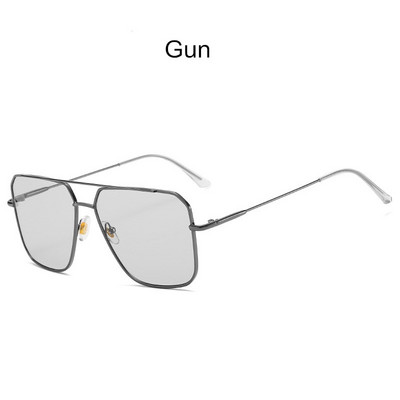 Vintažiniai dideli akiniai nuo saulės Vyriški daugiakampiai neatspindintys veidrodžiai Klasikiniai kvadratiniai metaliniai akiniai madingi nauji moteriški akiniai nuo saulės Uv400