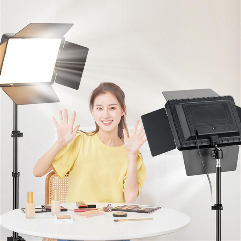 LED fotostudijas gaisma Youbute spēlei tiešraides video apgaismojums 47 W/54 W pārnēsājama video ierakstīšanas fotografēšanas paneļa lampa