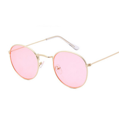 Metallist väikesed ümmargused päikeseprillid, naiste vintage brändid, reisid, klassikalised päikeseprillid, naiste mood Retro Lunette De Soleil Femme