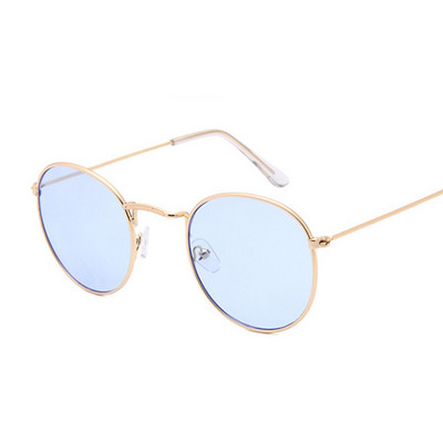 Metallist väikesed ümmargused päikeseprillid, naiste vintage brändid, reisid, klassikalised päikeseprillid, naiste mood Retro Lunette De Soleil Femme