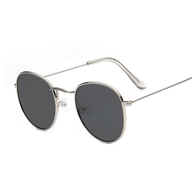 Metallist väikesed ümmargused päikeseprillid, naiste vintage brändid, reisid, klassikalised päikeseprillid, naiste mood Retro Lunette De Soleil Femme
