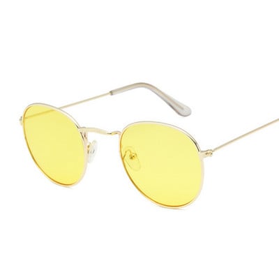 Klasične retro male okrugle sunčane naočale Ženske vintage dizajnerske marke Zrcalne sunčane naočale Metalno plave crne ženske nijanse Oculos