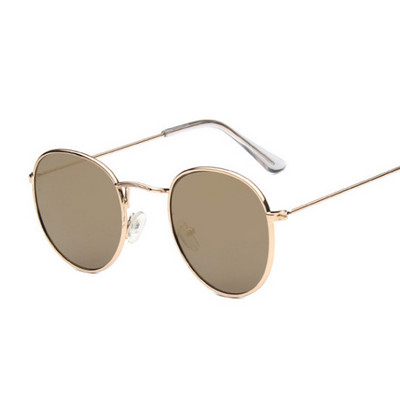 Klasične retro male okrugle sunčane naočale Ženske vintage dizajnerske marke Zrcalne sunčane naočale Metalno plave crne ženske nijanse Oculos