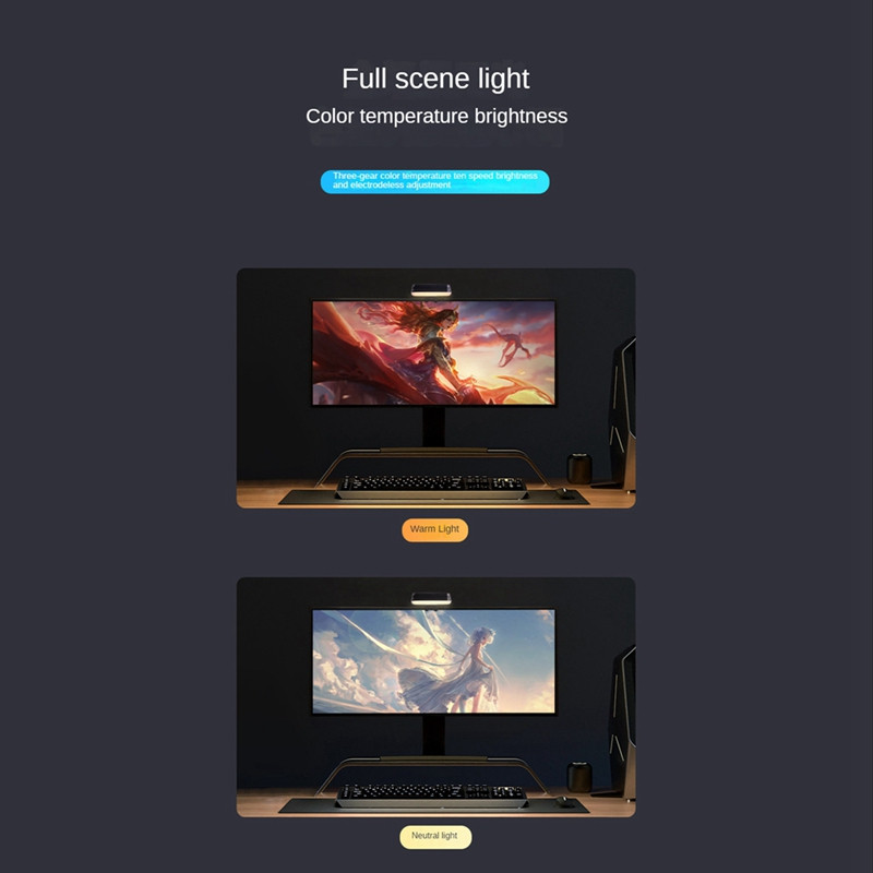 LED Live Selfie Light arvuti täitevalgusti 2700K-6500K videokonverentsi täitevalgusti