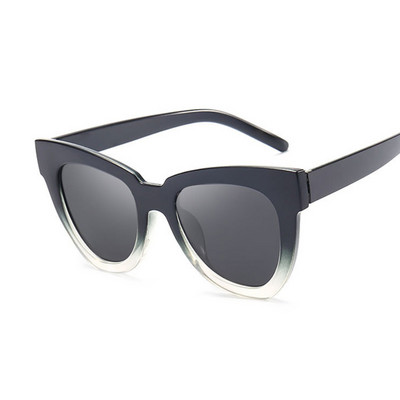 Must raamiga vintage ruudukujulised kassisilmade päikeseprillid, naiste brändi disain, gradient suur, ülisuured päikeseprillid naistele retro silmad