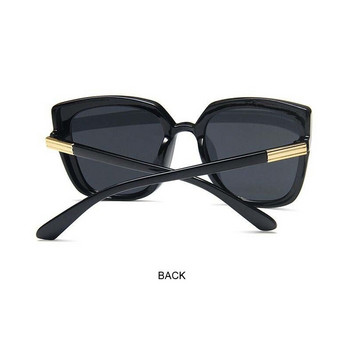 Дизайнерски слънчеви очила с котешко око, дамски ретро черни огледални слънчеви очила за модни големи рамки, готини, секси дамски очила