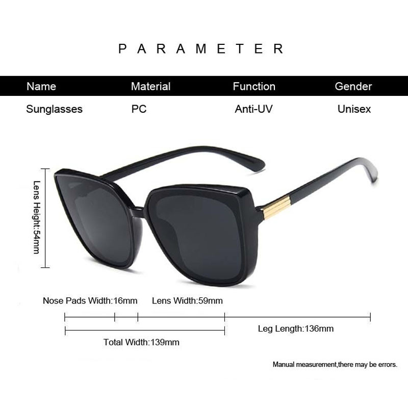 Dizajnerske mačkaste sunčane naočale Ženske vintage crne zrcalne sunčane naočale za modne velike okvire Cool seksi ženske Oculos