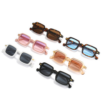UV400 Модни квадратни слънчеви очила Европейски и американски винтидж очила с нитове за жени Мъже Gafas De Sol