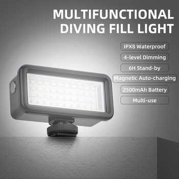 Лампа за подводно осветление Мини LED лампа + батерия за Gopro10/DJI Action3 камера
