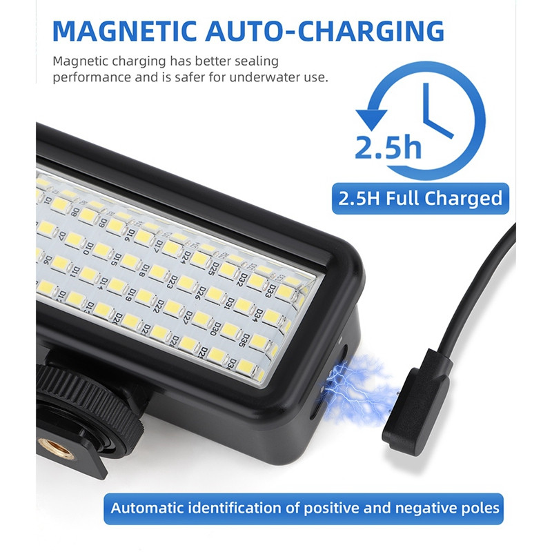 Veealune sukeldumislamp Mini LED-lamp + aku Gopro10/DJI Action3 kaamerale