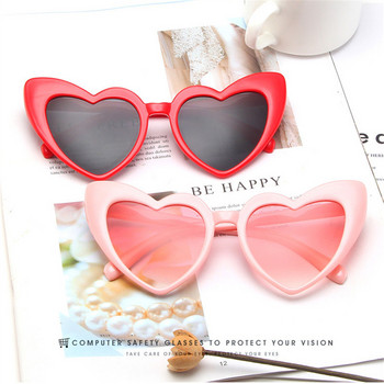 Fashion Heart Γυναικεία γυαλιά ηλίου Personality Big Frame Glitter Pink Sun Shades Γυαλιά 2021 Πολυτελή μάρκα γυαλιά οράσεως UV400 Γυαλιά