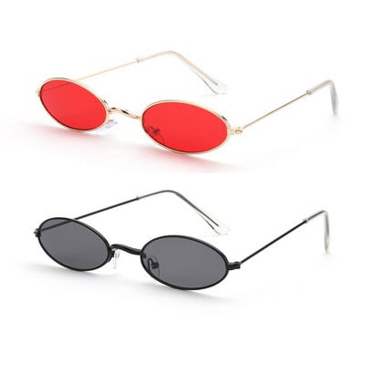Retro Small Oval Sunglasses Vintage Shades Sunglasses Women 2023 for Men Women Eyeglasses 90s Street Style Sun Glasses