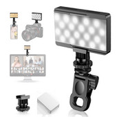 VL40 Led szelfi lámpa puha diffúzorral 360 gömbfejes 2700-6500K betöltőpanel lámpa számítógépes kamera telefon lámpa sminkhez Youtube