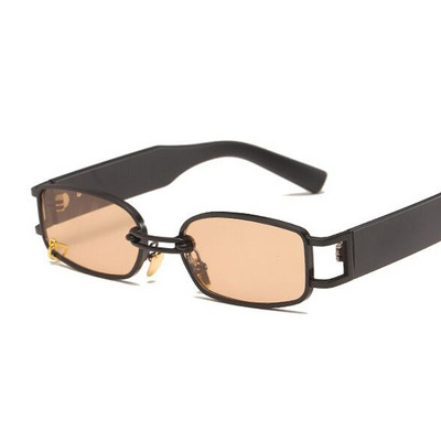 Vintažinis mažas stačiakampis moteris vyras prabangus prekės ženklo dizaineris akiniai nuo saulės retro punk stiliaus atspalviai hiphopo metalas Oculos De Sol