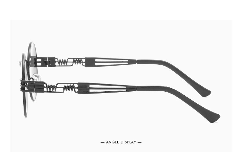 Gothic Steampunk Akiniai nuo saulės Vyrai Moteriški vintažiniai metaliniai apvalūs akiniai nuo saulės Gamintojo dizainerio Madingi akiniai Veidrodis Aukštos kokybės UV400