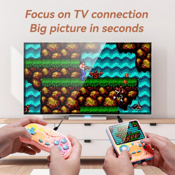 G6 Ρετρό φορητή μίνι φορητή κονσόλα βιντεοπαιχνιδιών 4-bit 3,5 ιντσών έγχρωμη οθόνη LCD για παιδιά Έγχρωμο πρόγραμμα αναπαραγωγής παιχνιδιών Ενσωματωμένη τράπεζα ισχύος 666 παιχνιδιών