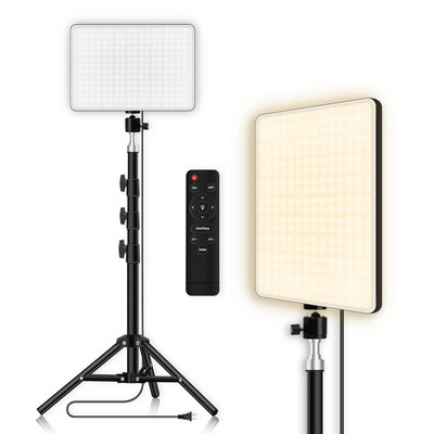 Panou LED de iluminat pentru selfie cu telecomandă Lampă video 2700k-5700k Iluminare pentru fotografie pentru studio foto cu trepied pentru live