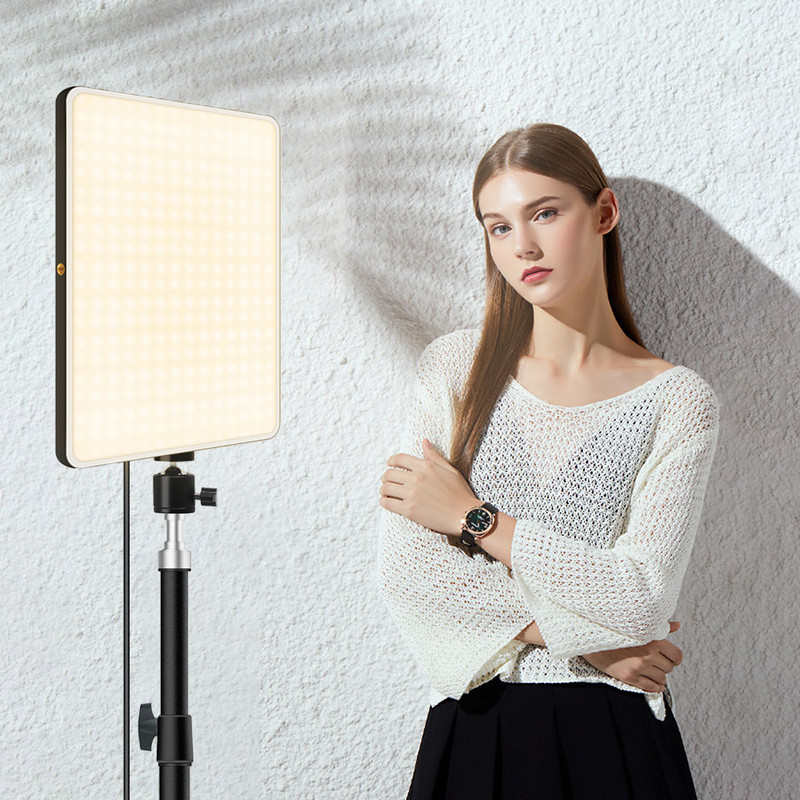 Panou LED de iluminat pentru selfie cu telecomandă Lampă video 2700k-5700k Iluminare pentru fotografie pentru studio foto cu trepied pentru live