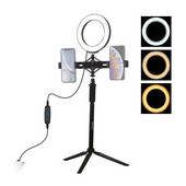 6,2/10-tolline fotohelivalgusti LED-selfie rõngasvalgusti telefonilamp hämardatav fotovalgustus koos statiivialuse hoidikuga Youtube`i video
