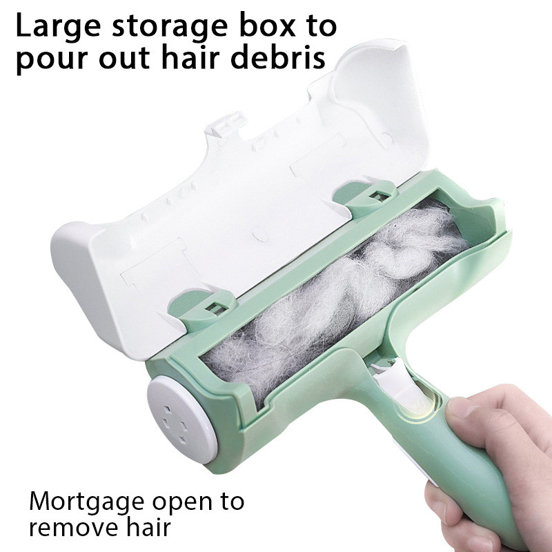 2022 m. naujas naminių gyvūnėlių plaukų volelio valiklis pūkų šepetėlis, 2 krypčių šunų kačių šukos įrankis, patogus valyti kailio šepečio pagrindas namų baldams sofa