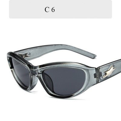 Retro Y2K Style Moteriški akiniai nuo saulės Madingi spalvingi veidrodiniai akiniai Vyriški pankiški sportiniai akiniai nuo saulės