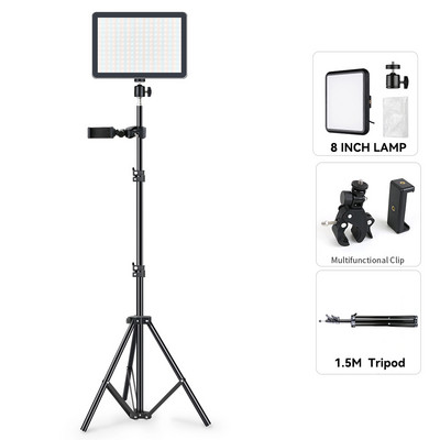 LED-videovalgusti hämardatav fotograafia pidev valgustus, reguleeritav statiivialus, kaasaskantav täitevalgusti fotostuudio pildistamiseks