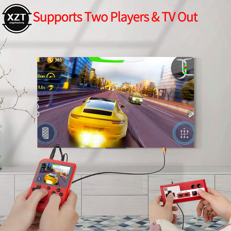 Νέα κονσόλα παιχνιδιών χειρός Retro Nostalgic Childhood Macaron Play Console Single Double Classic 400 Ενσωματωμένα παιχνίδια