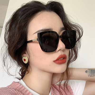 Нова марка, дизайнерски слънчеви очила с котешко око, женски ретро черни огледални слънчеви очила за модни големи рамки, готини секси женски Oculos UV400