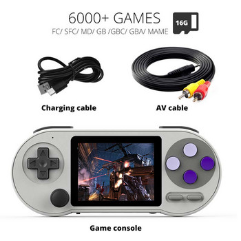 SF2000 Retro Handheld Game Console 6000 Games Kids IPS Mini Portable Game Console Player Support AV Outpu For SNES GBA Sega
