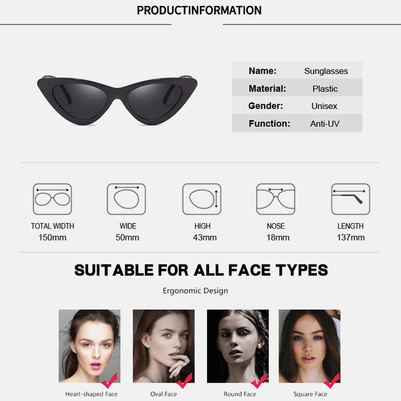 ZUEE Cat Eye Päikeseprillid Retro Fashion Peegelprillid Naiste Plastikraamiga Klassikalised päikeseprillid Naiste UV400 oculos