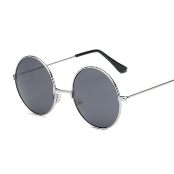 Винтидж малки кръгли слънчеви очила Дамски маркови дизайнерски слънчеви очила Женски алуминиеви цветни огледала Ретро черен кръг Oculos De Sol
