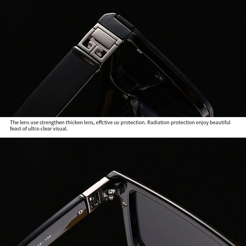 Vintage Luxury Designer Bränd Mood Suured ruudukujulised päikeseprillid Naised Mehed Trendikas suure raamiga Lameda ülaosaga päikeseprillid Varjud UV400