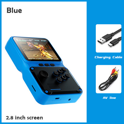 Nešiojama žaidimų konsolė Mini retro vaizdo žaidimų grotuvai Integruojami 500 žaidimų 3 colių HD ekranas AV išvestis nešiojama vaizdo žaidimų konsolė