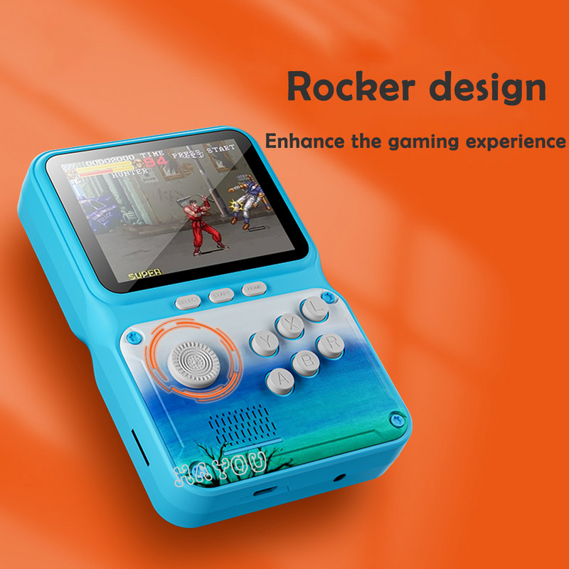 Nešiojama žaidimų konsolė Mini retro vaizdo žaidimų grotuvai Integruojami 500 žaidimų 3 colių HD ekranas AV išvestis nešiojama vaizdo žaidimų konsolė