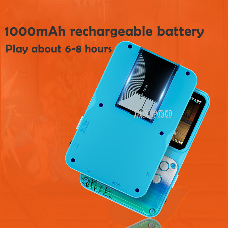 Nešiojama žaidimų konsolė Mini retro vaizdo žaidimų grotuvai Integruojami 500 žaidimų 3 colių HD ekranas AV išvestis nešiojama vaizdo žaidimų konsolė