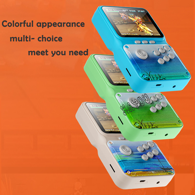 Nešiojama žaidimų konsolė Mini retro vaizdo žaidimų grotuvai Integruojami 500 žaidimų 3 colių HD ekranas AV išvestis nešiojama vaizdo žaidimų konsolė