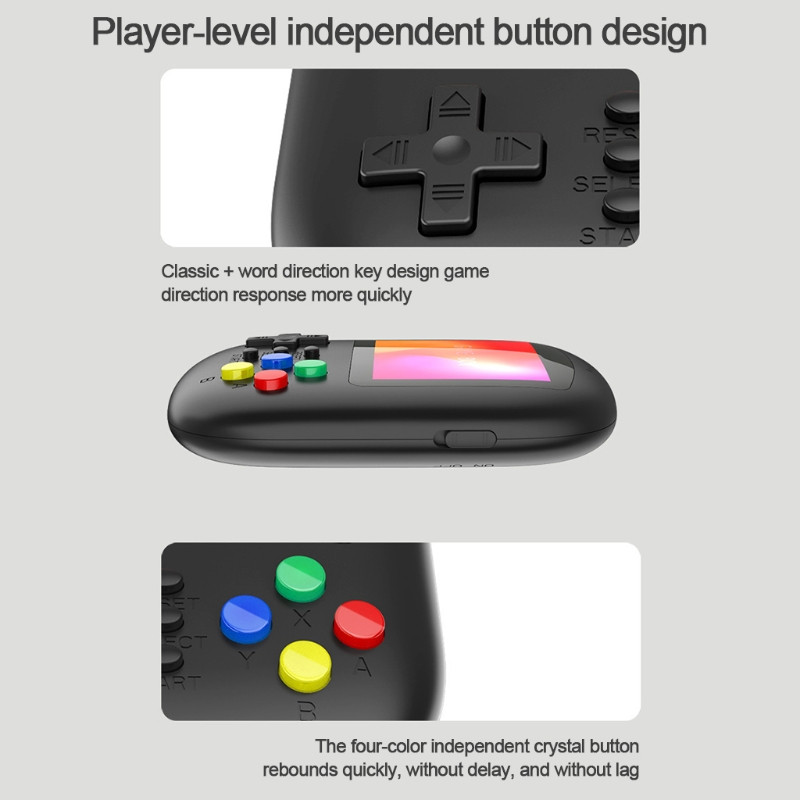 Mini videomängukonsool Sisseehitatud 620 Classic Games Portable Retro pihuarvuti mängukonsool Mängumängija tugi TV väljund