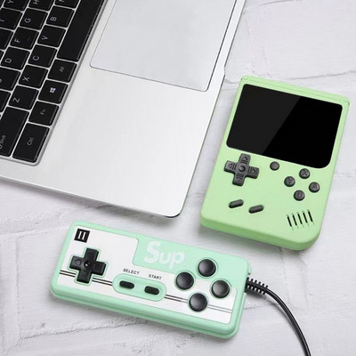 500-ühes mini-retro-kaasaskantav pihukonsool mängumängija 8-bitine 3,0-tolline värviteler Kahe lapse värvimängumängija Sisseehitatud 500 mängu